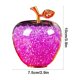 thumbnail image 3 of Adorno de manzanas de cristal | Decoración navideña de vidrio artesanal | Regalo romántico personalizado de Nochebuena para amigos y familiares | Decoración festiva para el hogar | Opciones en rojo,, 3 of 6