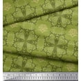 thumbnail image 3 of Soimoi Modal Satin Fabric Filigree Damask Printed Craft Fabric by the Yard 42 Inch Wide, 3 of 3