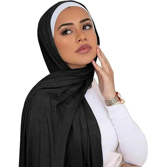 Hijab Scarf for Women Soft Cotton Muslim Jersey Hijab Head Wrap Scarves Fashion Long Scarf Shawls