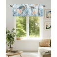 thumbnail image 3 of Blue Coastal Ocean Kitchen Valances for Windows Sea Turtle Coral Valance Curtains&nbsp; for Kitchen /Living Room/Bedroom/ Bathroom Decor, 54"x18 " ,Rod Pocket 1 Panel,, 3 of 7