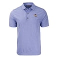 thumbnail image 2 of Men's Cutter & Buck Heather Royal Tulsa Golden Hurricane Big & Tall Forge Eco Heather Stripe Stretch Recycled Polo, 2 of 3