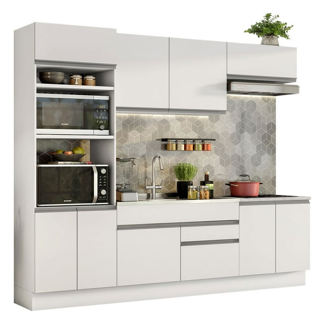 Cocina Integral Completa Madesa 270cm Glamy 13 - Blanco
