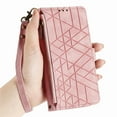 thumbnail image 3 of Nalacover Case for Samsung S22 Ultra, with RFID Blocking Card Slot Holder, Magnetic Flip Folio Purse Case, PU Leather Zipper Handbag with Detachable Lanyard Strap for Samsung Galaxy S22 Ultra, Pink, 3 of 12