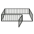 thumbnail image 6 of Twin Size Metal Floor Bed with Fence and Door, Metal Montessori Bed Frame for Kids Teens Boys Girls, Playhouse Floor Bed for Bedroom, Black, 6 of 9