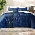 thumbnail image 5 of Bare Home Luxury Duvet Cover and Sham Set - Premium 1800 Collection - Ultra-Soft - Oversized King, Dark Blue, 3-Pieces, 5 of 10
