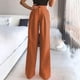 thumbnail image 2 of Pantalones Largos de Cintura Elástica Con Bolsillo de Botones Informales Sólidos de Verano A La Moda Para Mujer Odeerbi  ODB-6, 2 of 8