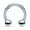 Lt. Blue, variant on Titanium IP Over 316L Surgical Steel Circular Horseshoe Barbells (Various Colors & Sizes)