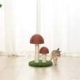 thumbnail image 4 of Lovely Caves 14.2-in Mushroom Cat Scratching Post with Sisal Covered, 4 of 4
