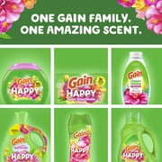 Gain Dryer Sheets, Happy, Hibiscus Hula Scent, 60 Mega Dryer Sheets