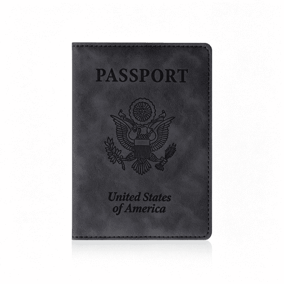 GASTROPOD Passport Holder for Travel Essentials,Rfid Blocking Passport Cover Wallet Card Case for Women and Men,Pu Leather,Black Passport Wallet