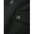 thumbnail image 6 of Ma Croix Mens Wool-Blend Classic Double Breasted Pea Coat with Detachable Turtle Neck Bib, 6 of 8
