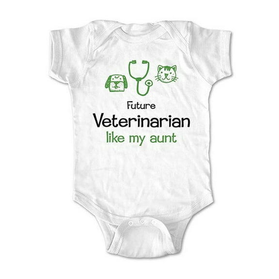 Future Veterinarian like my aunt - wallsparks cute & funny Brand - baby one piece bodysuit - Great baby shower gift!