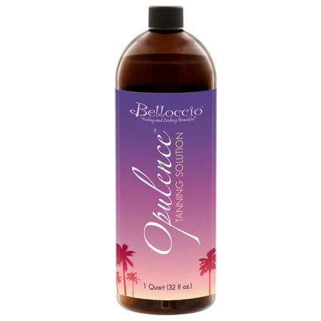 Quart 32oz OPULENCE by Belloccio The Best DHA Sunless Spray Tanning Solution (Best Dark Spray Tan Solution)