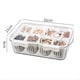 thumbnail image 2 of Bandeja Dividida para Servir Alimentos con Tapas Caja Apilable para Snacks con 6 Divisores Contenedor de Almacenamiento de Frutas y Verduras para Refrigerador, 2 of 5