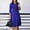Cobalt blue, variant on MORTTIC Women's Elegant Criss Cross V-Neck A-Line Dress with Waist Belt Ruched Hem Office Casual Chic White S