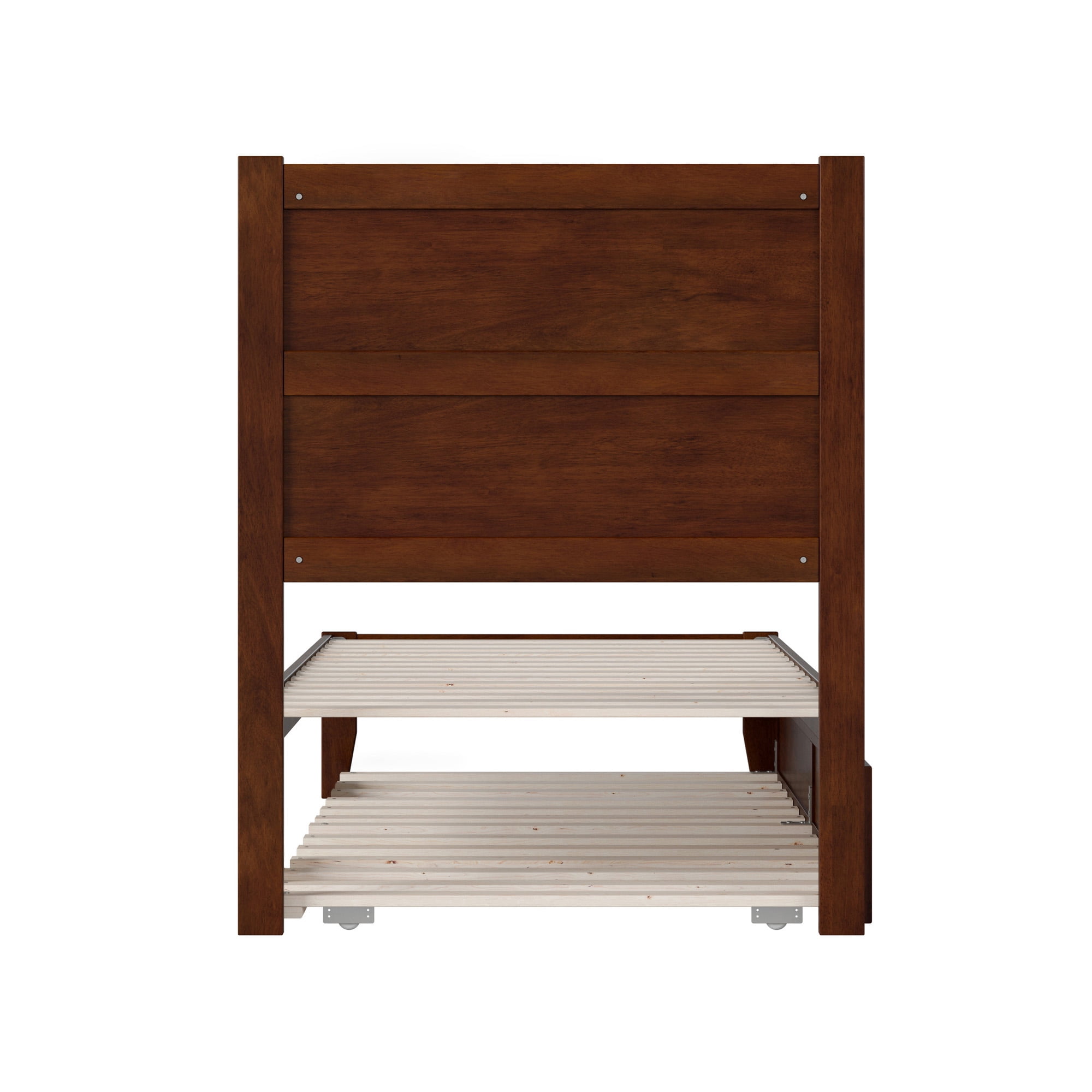 AFI NoHo 14" Twin XL Wood Platform Bed Frame with Twin XL Trundle, Walnut