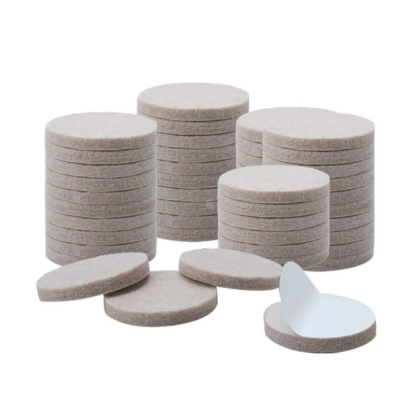50pcs Felt Furniture Pads Round 1 1/8" Floor Protector for Chair Legs Feet