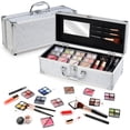 thumbnail image 1 of Color Nymph Kit de maquillaje para principiantes con estuche de tren para adolescentes y niñas Juego completo de cosméticos para principiantes incluido 32 colores Sombra de ojos Crema con purpurina Ru, 1 of 5