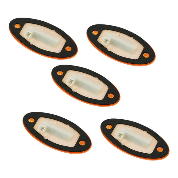 5 - Pack Oval Cab Roof Marker Light Compatible with Select International (1986-2019) Truck Models - Amber Lens LED, 12V - 3529-900-C, IH3529900C, S-25322, 888-5125