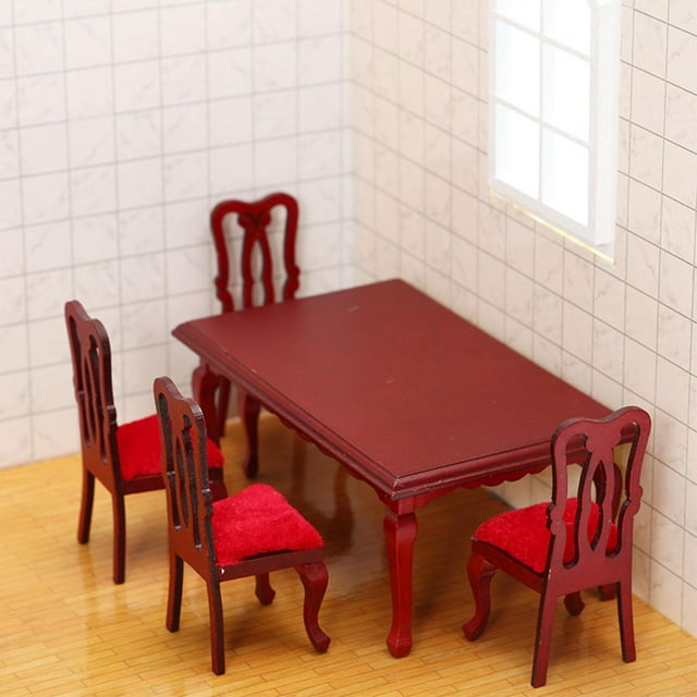 Silla de en miniatura Yotijar 1:12 accesorios comedor decoración bricolaje