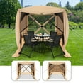thumbnail image 4 of Costway 6.7 FT x 6.7 FT 4-Panel Pop up Camping Gazebo Quick-Set with 2 Sunshade Cloths Coffee, 4 of 12