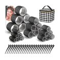 thumbnail image 1 of wonima02 50Pcs Rollers Hair Curlers Self Grip Hair Rollers Set with 24Pcs Hair Rollers in 4 Sizes, 24 Pcs Clips and Cosmetic Bag for Blowout Look Long Medium Thick Hair Volume, 1 of 1