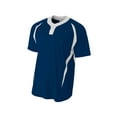 thumbnail image 2 of A4 2-Button Color Block Henley For Youth Male in Navy/White | NB4229, 2 of 2