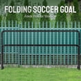 thumbnail image 3 of SLSY 12x6ft soccer goal, foldable full-size steel soccer goal, suitable for backyards, weatherproof metal soccer goal, ideal for youth/adult practice and training., 3 of 6