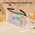 thumbnail image 6 of Cosmetic Bags PVC Transparent Zippered Toiletry Bag With Handle Strap Portable Clear Makeup Bag Pouch For Bathroom, Vacation And Organizing Up to 65% off, 6 of 8