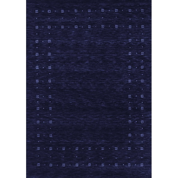 Ahgly Company Indoor Rectangle Abstract Blue Contemporary Area Rugs, 8' x 12'