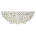thumbnail image 2 of Pemberly Row Antiqued Carved Transitional Wood/Glass Console Table in White, 2 of 6