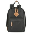 thumbnail image 2 of Madison & Dakota 13.5”L Mini Canvas Backpack for Everyday, School, Recreation, Commuting and Travel in Black, 2 of 7