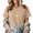 Brown-1, variant on Women's Vintage Washed Celestial Sun Moon Geometric Graphic Tee Summer Casual Crewneck Top