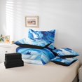 thumbnail image 6 of Homewish Ink Fluid Artistic 7pcs Bedding Comforter Set,Watercolor Marble Queen Bedding Sets,Deepblue White Queen Sheet Sets For Adult,Microfiber Bedroom Decor Reversible, 6 of 8