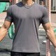 thumbnail image 5 of pstuiky Camisas de manga corta para hombre, Blusas y camisas de cuello redondo de manga corta informales de color liso para hombre camisas casuales para hombre xxxl, 5 of 6