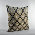thumbnail image 3 of Plutus Velvet Majestic Gold, Black, Cream Handmade Luxury Pillow - Double sided 20" x 20", 3 of 5