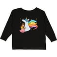 thumbnail image 3 of Inktastic Embrace Your Magical Side Girl Hugging A Unicorn Boys or Girls Long Sleeve Toddler T-Shirt, 3 of 5
