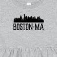 thumbnail image 4 of Inktastic Boston Massachusetts Skyline City Silhouette Girls Baby Dress, 4 of 5