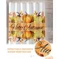 thumbnail image 6 of Fall Thanksgiving Pumpkin Fall Sunflower Leaf Shower Curtain Set ，Waterproof Fabric Shower Curtains Shower Curtains for Bathroom,Bathroom Decor 72"x96", 6 of 7