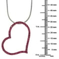 thumbnail image 2 of Gem Stone King 1.25 inch Pink Color Crystal Heart Shape Pendant with 16 inch Snake Chain, 2 of 2