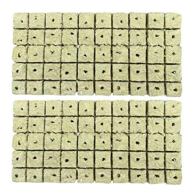 SHISUYAN 100Pcs Hydroponic Cubes Mineral Wool for Plant Substrate in Outdoor Use