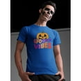 thumbnail image 2 of Spooky Vibes. Retro Pumpkin T-Shirt Men -Image by Shutterstock, Male Small, 2 of 4