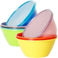 thumbnail image 1 of GHSDFBB Plastic Bowls with Lids, Snack Bowls, Small Bowls, Food Storage Containers, Microwave Safe, Dishwasher Safe, Set of 9 in 9 Assorted Colors (22 Ounce), 1 of 5