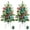 Snow-flocked, variant on Outdoor Christmas Trees Prelit 2Pcs 30 inch Lighted Porch Christmas Trees 120 LED Warm Light Lighted Pathway Flowerpot Christmas Trees with Timer Function Auto On/Off 8 Mode Lighting