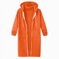 thumbnail image 4 of Towmus Women's Zip Up Hoodies Oversized Long Sleeve Sweatshirts Casual Fall Coat with Pocket S-5XL, 4 of 8
