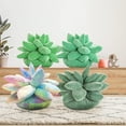 thumbnail image 4 of 3D Succulents Cactus Pillow, Cute Succulents, (Grass Green, 18 inches) Garden Green Lovers Baby Green Plant Throw Pillows for Bedroom Room Home Decoration Novelty Plush Cushion, 4 of 9