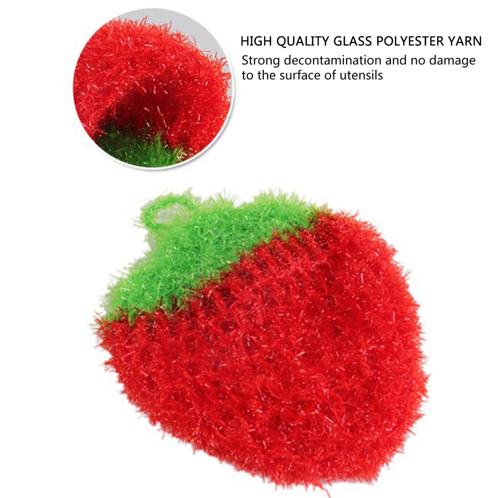 iOPQO Cleaning Supplies Tools Cleaning Towels Strawberry Acrylic Polyester  Wipes Dishwashing Silk Cloth Cleaning Brush Kitchen Gadgets