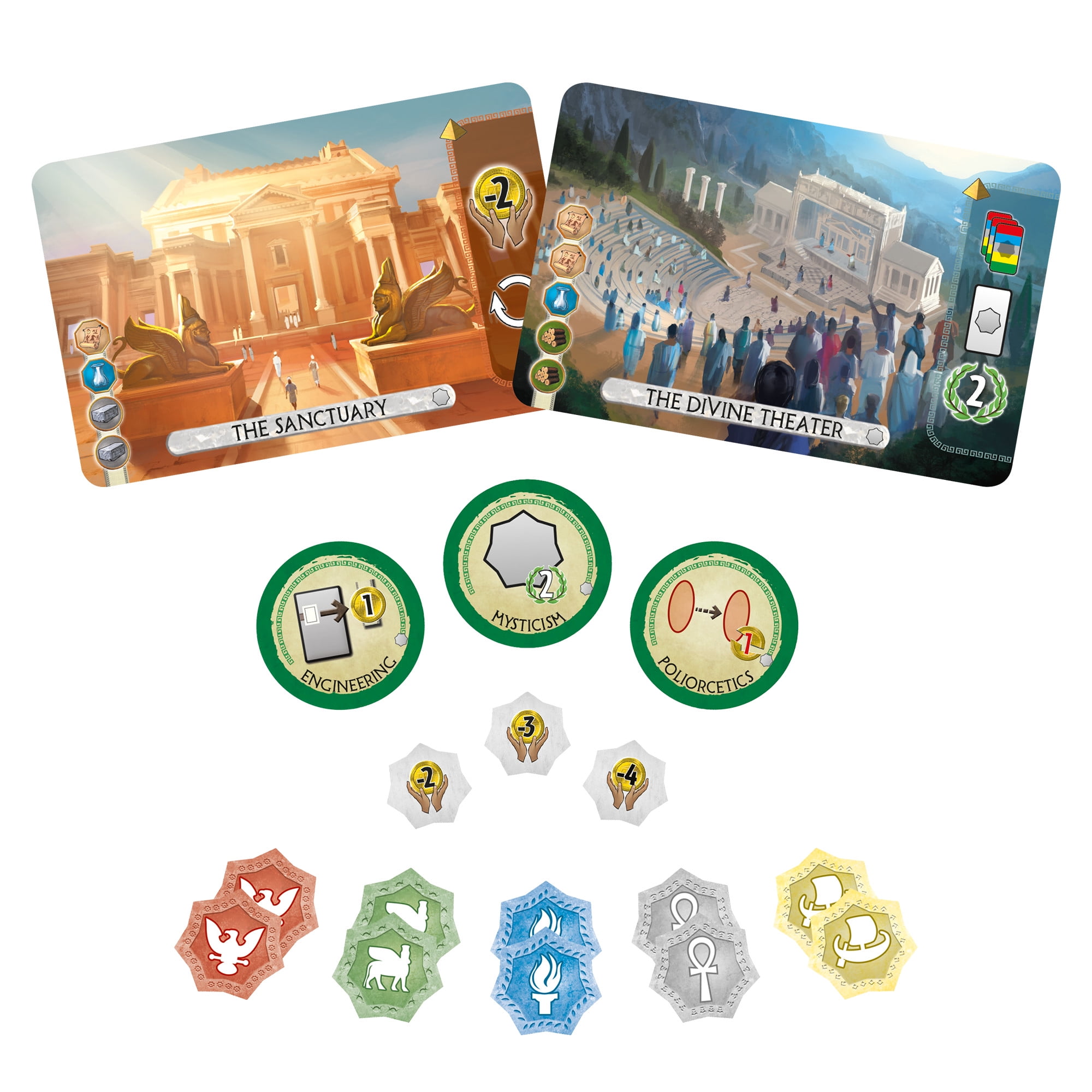 7 Wonders Duel Leaders Pantheon fans made expansion - Lucky Player shop