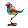 thumbnail image 2 of Adorno de escritorio para pájaros, estatua de pájaro, figuritas de centro de mesa Multicolor, escultura de pájaro, decoración del hogar para jardín, 15cmx8cm Macarena Estatua de escritorio, 2 of 8