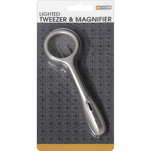 Mighty Bright 88112 Lighted Tweezers, Silver